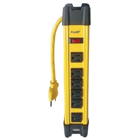 It is a 4-in-1 design includes power strip, work light, USB charger and cellphone holder. . Home depot power strip